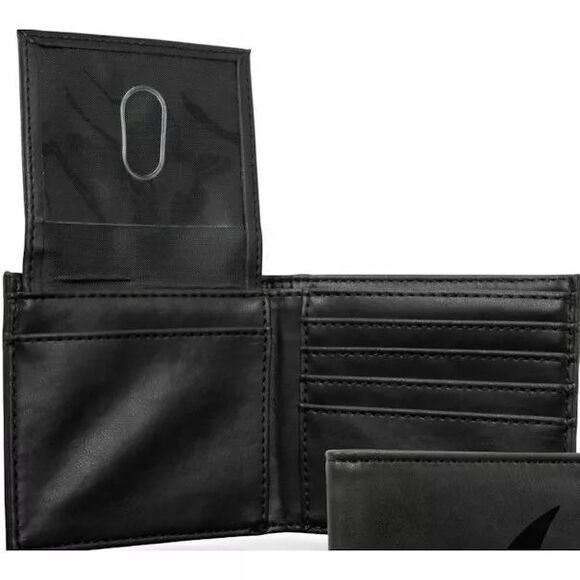 Rico Industries MLB Atlanta Braves Laser Engraved Billfold Wallet in Black - Picture 3 of 3